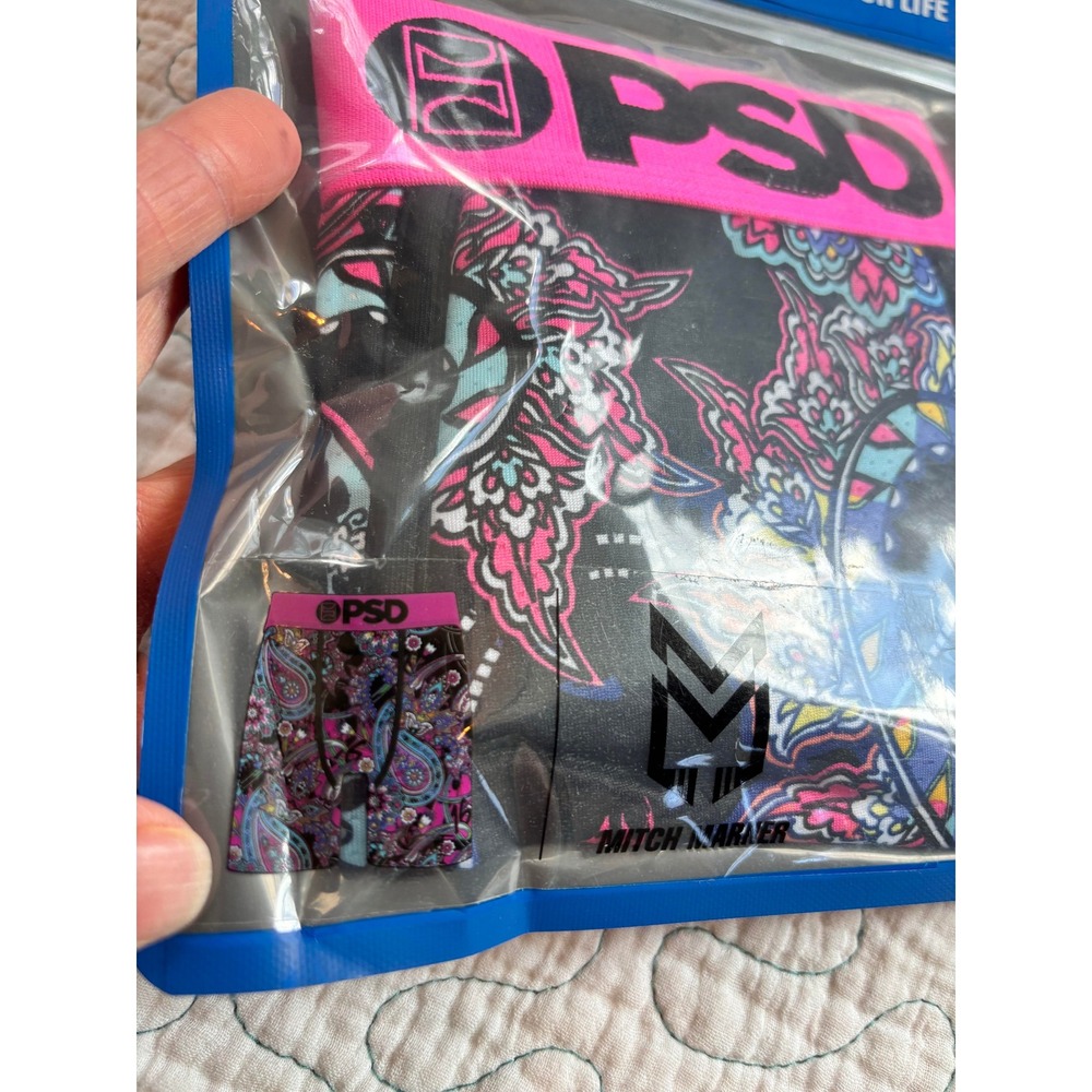 PSD Underwear Mens Mitch Marner Paisley Boxer Briefs Cool Mesh Medium - Picture 2 of 3